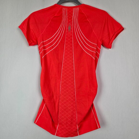 ATHLETA Finish Fast Line Tee Red It Neon S - Picture 7 of 7